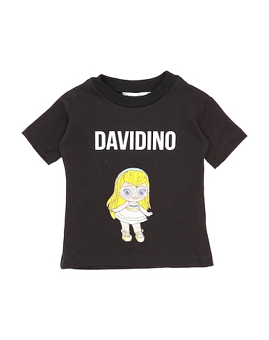 DAVIDINO T-shirt Black 100% Cotton