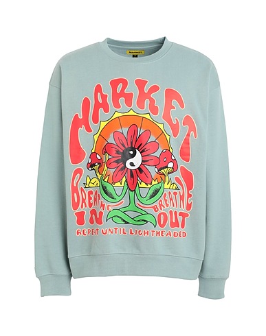 MARKET Felpa MARKET BREATHWORK CREWNECK SWEATSHIRT
 Verde salvia 100% Cotone