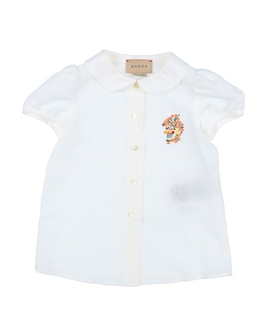 GUCCI Patterned shirts & blouses White 100% Cotton, Polyester