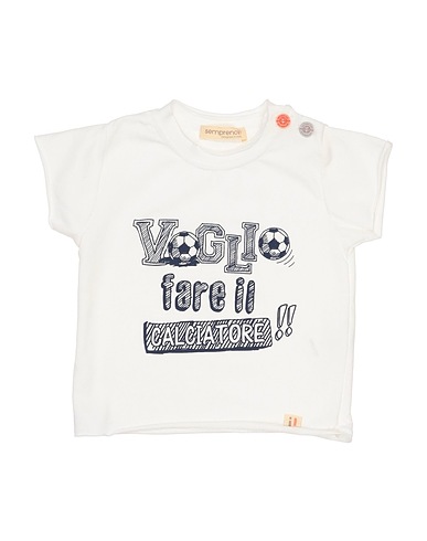 SEMPRENOI! T-shirt White 93% Cotton, 7% Elastane