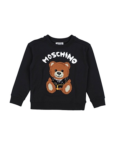 MOSCHINO KID Felpa Nero 95% Cotone, 5% Elastan, Poliestere