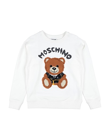 MOSCHINO TEEN Sweatshirt Ivory 95% Cotton, 5% Elastane, Polyester