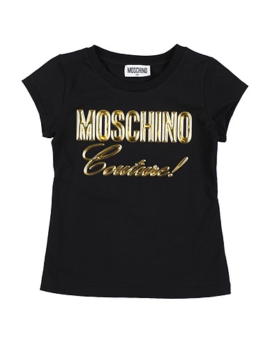 MOSCHINO KID T-shirt Nero 94% Cotone, 6% Elastan