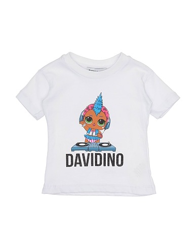 DAVIDINO T-shirt Bianco 92% Cotone, 8% Elastan