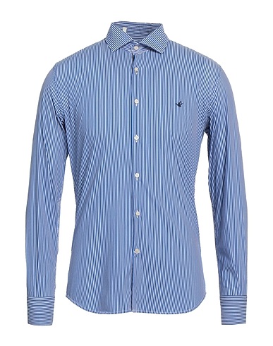 BROOKSFIELD Camicia a righe Azzurro 75% Cotone, 22% Poliammide, 3% Elastan