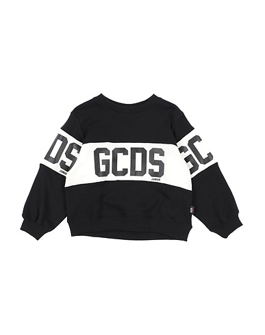 GCDS MINI Felpa Nero 100% Cotone, Elastan