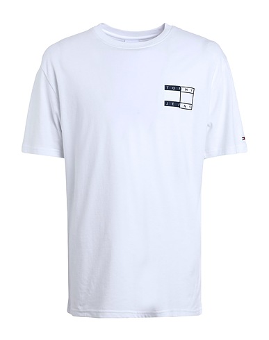 TOMMY JEANS T-shirt Bianco 100% Cotone