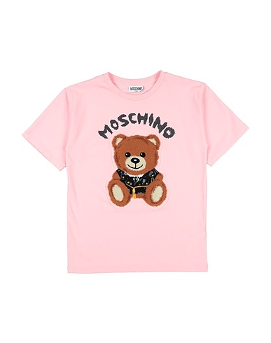 MOSCHINO TEEN T-shirt Pink 95% Cotton, 5% Elastane, Polyester