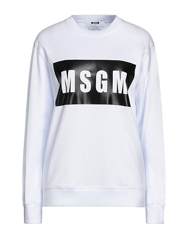 MSGM Sweatshirt White 100% Cotton