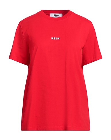 MSGM Basic T-shirt Red 100% Cotton