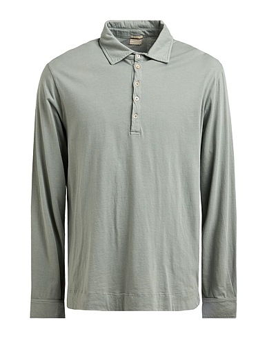 MASSIMO ALBA Polo shirt Light grey 92% Cotton, 8% Cashmere