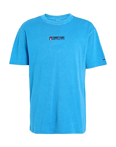 TOMMY JEANS T-shirt Azure 100% Organic cotton