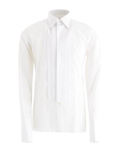 DUNHILL Solid colour shirt White 100% Cotton