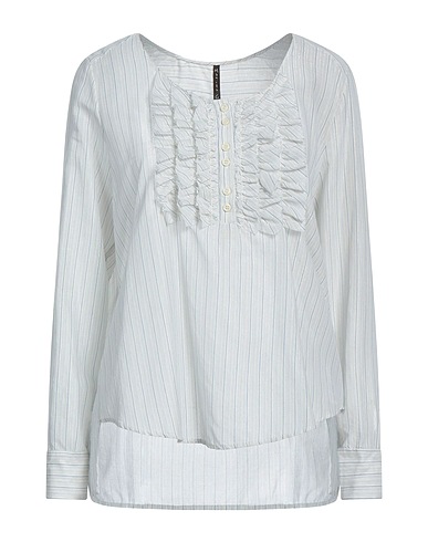 MANILA GRACE Top Slate blue 96% Cotton, 2% Polyester, 2% Polyamide