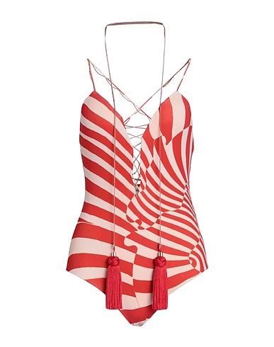 ROBERTO CAVALLI TOPWEAR Coral 88% Polyamide, 12% Elastane
