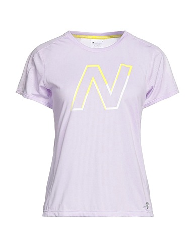 NEW BALANCE T-shirt Lilla 95% Poliestere riciclato, 5% Poliestere