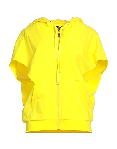 MY TWIN TWINSET Hooded track jacket  Yellow 95% Cotton, 5% Elastane
