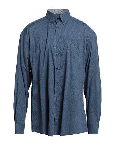 PAUL & SHARK Patterned shirt Blue 100% Cotton