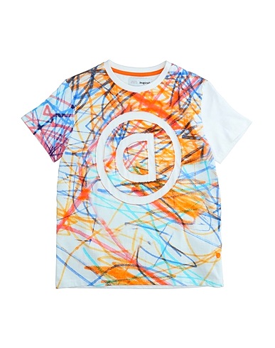 DESIGUAL T-shirt Arancione 100% Cotone