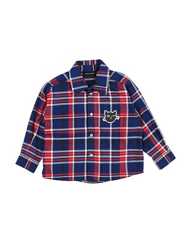MINI RODINI Patterned shirt Midnight blue 100% Cotton