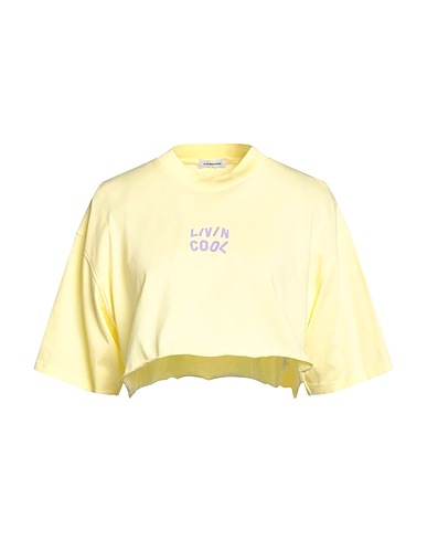 LIVINCOOL Crop top Pastel yellow 100% Cotton