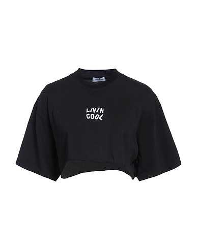 LIVINCOOL Crop top Black 100% Cotton