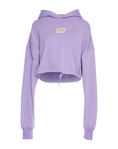 LIVINCOOL Hooded track jacket  Mauve 100% Cotton