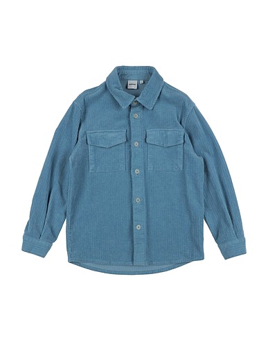 ASPESI Solid colour shirt Sky blue 97% Cotton, 3% Elastane