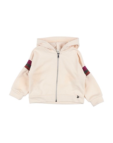 DIXIE Hooded track jacket  Beige 75% Cotton, 25% Polyester