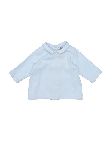 LA STUPENDERIA Solid colour shirt Sky blue 100% Cotton