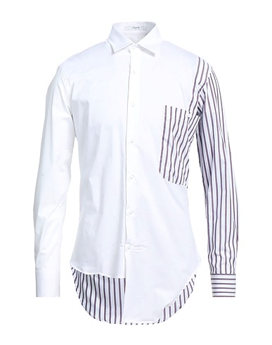 TAKESHY KUROSAWA Camicia a righe Mattone 100% Cotone