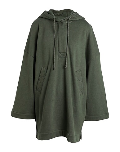 NINETY PERCENT Hoodie AMARYLLIS ORG CTN AMERICAN FLEECE OVERSIZE ANORAK
 Militärgrün 100% Organische Baumwolle
