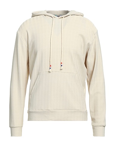 TAKESHY KUROSAWA Hooded sweatshirt Beige 68% Polyester, 28% Viscose, 4% Elastane