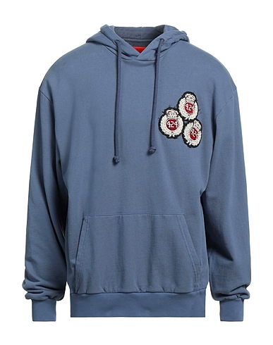 424 FOURTWOFOUR Hoodie Taubenblau 100% Baumwolle