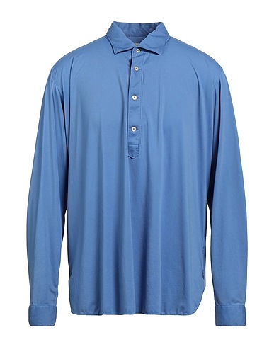 TINTORIA MATTEI 954 Solid color shirt Azure 85% Polyamide, 15% Elastane