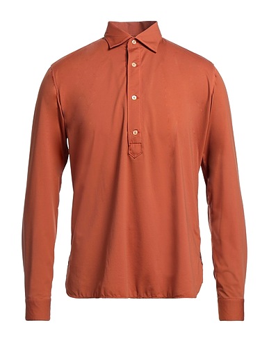 TINTORIA MATTEI 954 Solid colour shirt Rust 85% Polyamide, 15% Elastane