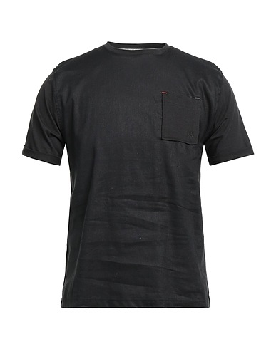 HAMAKI-HO T-Shirt Schwarz 100% Baumwolle, Leinen