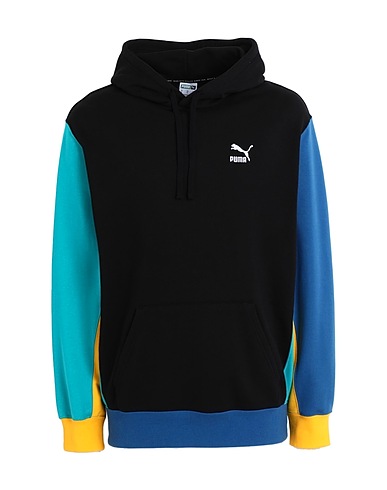 PUMA Hooded sweatshirt Classics Block Hoodie Black 100% Cotton