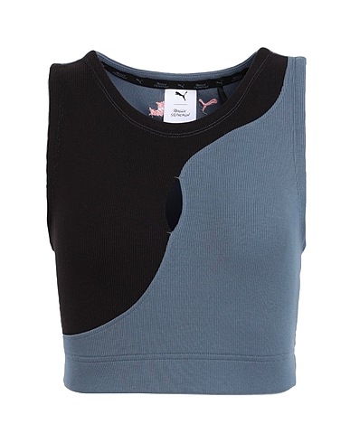 PUMA Crop top PUMA X MAGGIE CROP TANK
 Slate blue 60% Modal, 32% Polyester, 8% Elastane