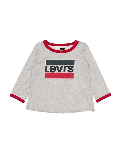 LEVI'S T-shirt Light grey 60% Cotton, 40% Polyester