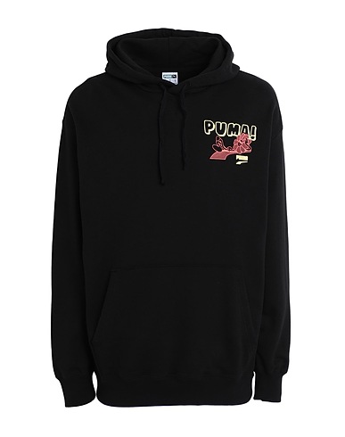 PUMA Hooded track jacket  Downtown Graphic Hoodie TR Black 100% Cotton