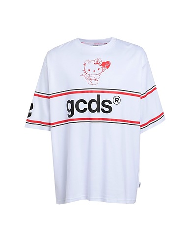 GCDS Oversize-T-Shirt White 100% Cotton