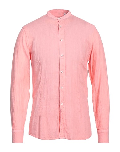 DANIELE ALESSANDRINI HOMME Camicia in lino Rosa 100% Lino