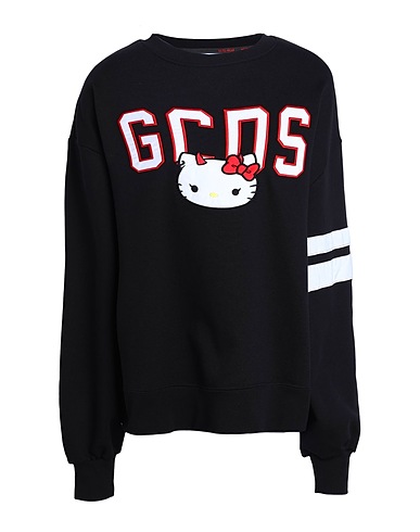 GCDS Felpa Nero 100% Cotone