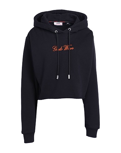 GCDS Hooded track jacket  Black 100% Cotton