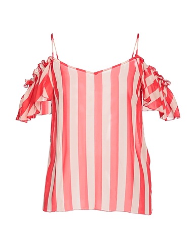 BE BLUMARINE Top spalle scoperte Rosso 100% Viscosa