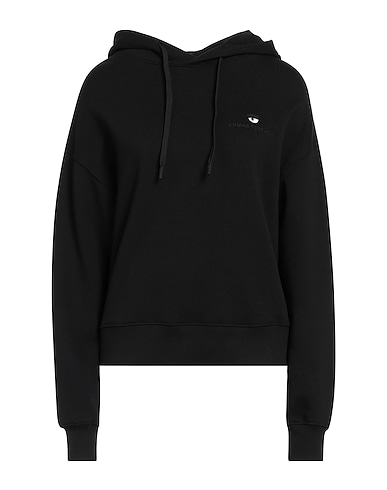 CHIARA FERRAGNI Hooded track jacket  Black 100% Cotton