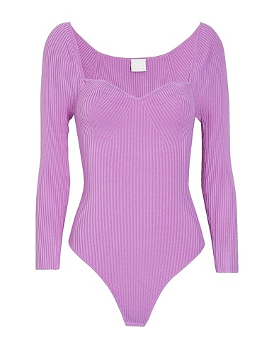 8 by YOOX Pullover RIB HEART NECK KNIT BODYSUIT
 Malva 82% Viscosa, 16% Poliammide riciclato, 2% Elastan