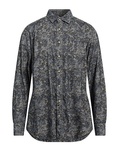 LARDINI Patterned shirt Blue 100% Cotton