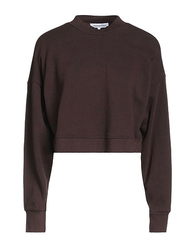 WEWOREWHAT Sweatshirt Schokobraun 95% Baumwolle, 5% Viskose
